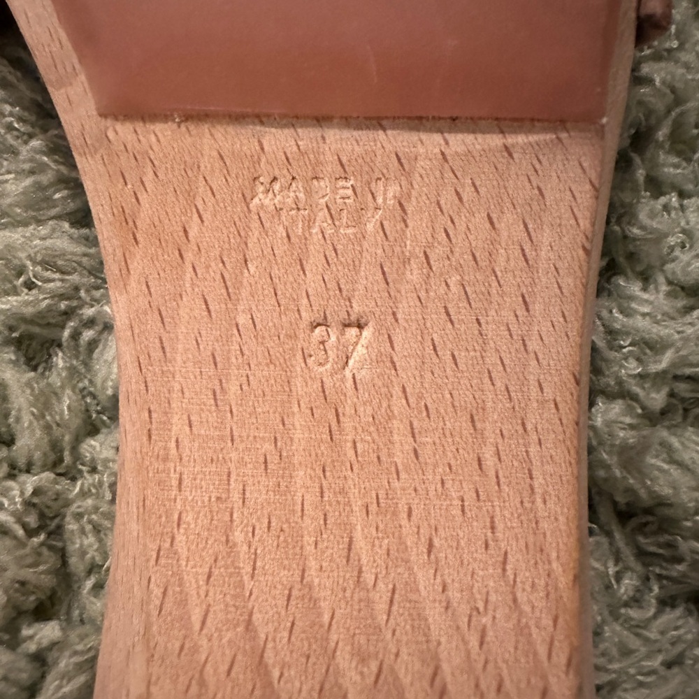 SEILENNA WOOD SOLE SLIDE SANDAL Mulitcolored Size 37 - Picture 9 of 9